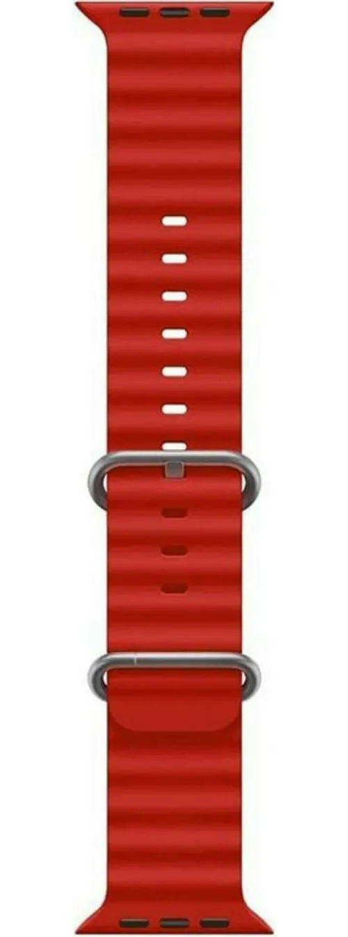Strombucks Red Silicone Alpine Loop Watch Strap for Ultra, 8, 7, 6, 5 200mm