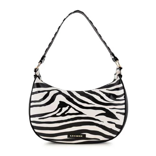 Lychee Bags Women Pu Zebra Print Shoulder Bag