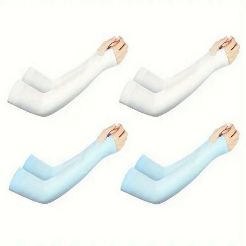 INFISPACE Girl's Arm Sleeves Pure Cotton Solid Kids's Protection from Sun & Dust| 15 to 16 Years Random Colors (Pack Of-4)