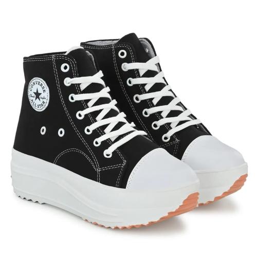 LXT Casual Shoes for Women/LXT High Ankle Shoes for Women/LXT Boots for women/ Long Shoes for Women-Black