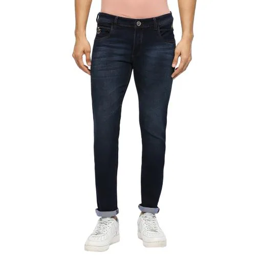 True Colors Of india Men's Ink Blue Slim Fit Jeans Stretchable Fabric Casual Wear Denim Pant