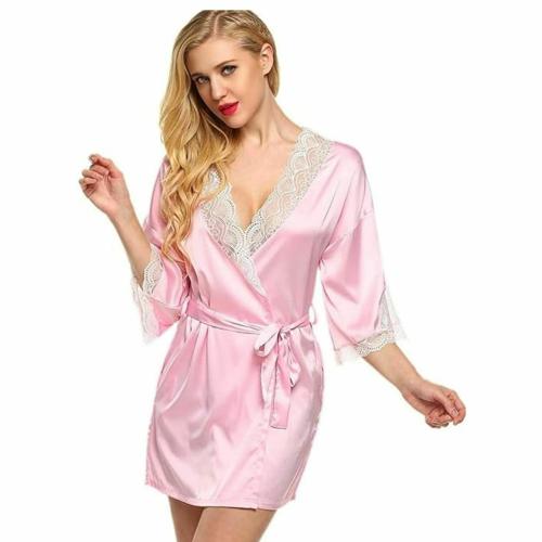 ICONIC DEEVA Stylish Women Sexy Nightdress with Robe || Women Night Dress in Mesh Net Material || Bridal Women Nightwear Set