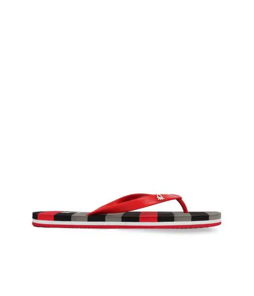 United Colors of Benetton Men's Red Flip Flops