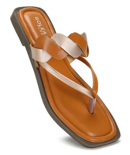Paragon Tan Casual Sandal for Women