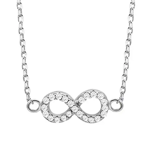 Giva Sterling Silver Infinity Pendant With Link Chain For Women