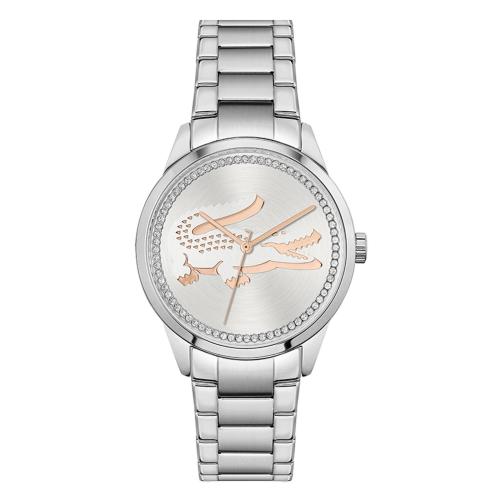 LACOSTE LADYCROC Analog Crystals Silver Round Dial Women's Watch - 2001189