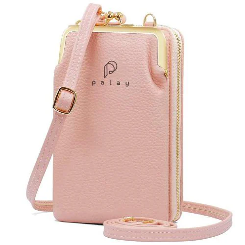 PALAY Women Crossbody Phone Bag Ladies Wallet Small Soft PU Leather Cell Phone Purse Mini Shoulder Bag with Strap Card Slots