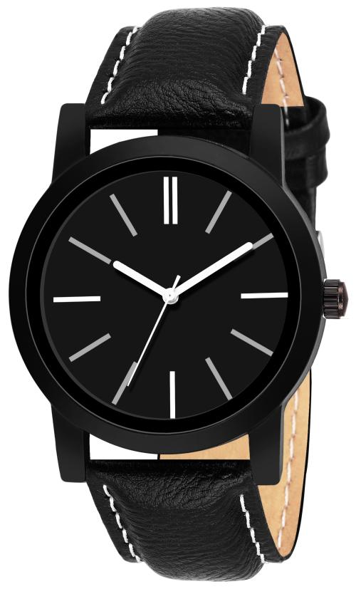 Glamexy Analog Black Dial Black Strap Watch For Men And Boys Watch