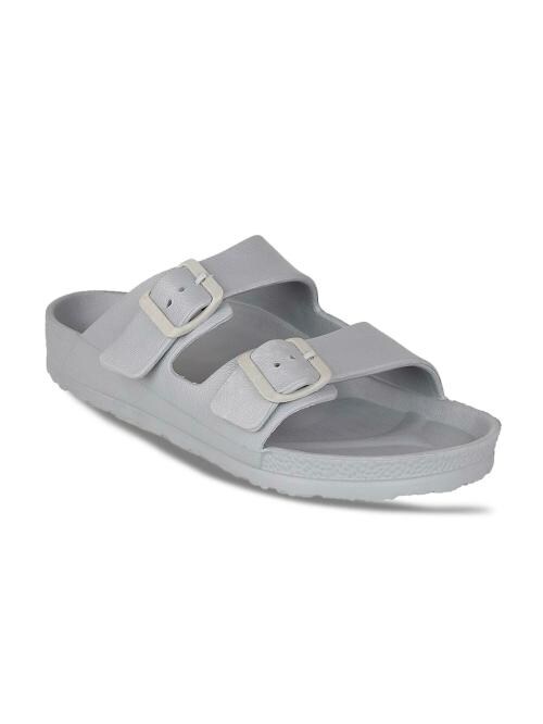 Carlton London Grey Sliders for Men