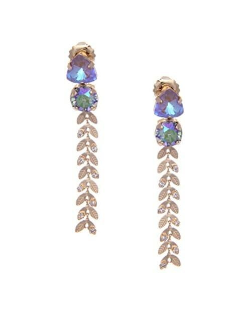 Ishhaara PinkCrystal Trail Earrings For Women And Girls ISH-F33