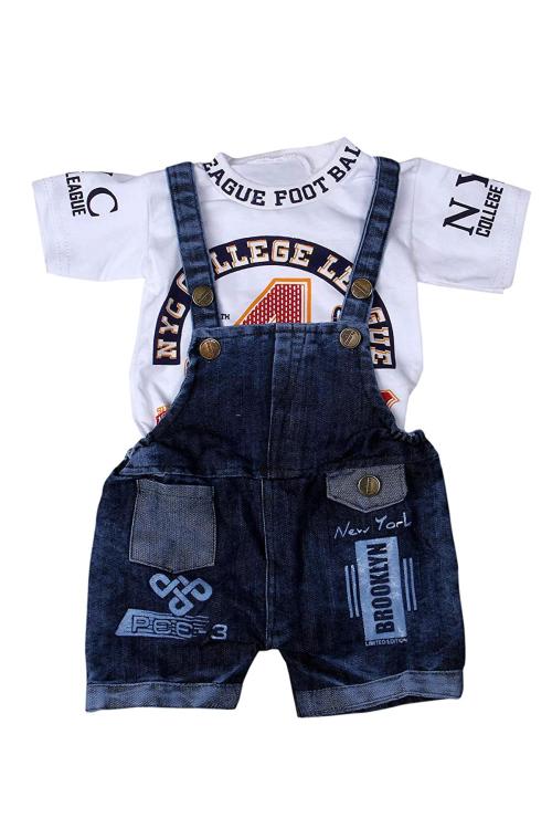FASHION GRAB Baby Boys And Baby Girls Printed Cotton Dungaree (18 Months-24 Months)