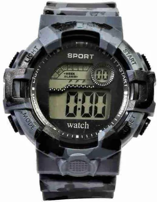 Piraso Digital Black Dial Multicolor Strap Watch For Boys