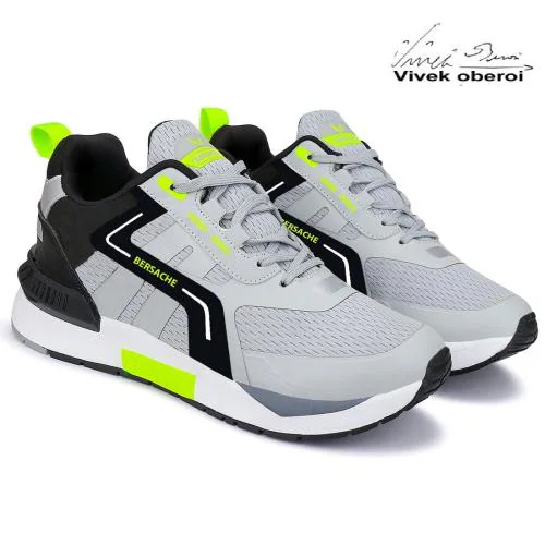 Bersache Lightweight Casual Sneaker Loafer Walking Shoes For Men (Grey)