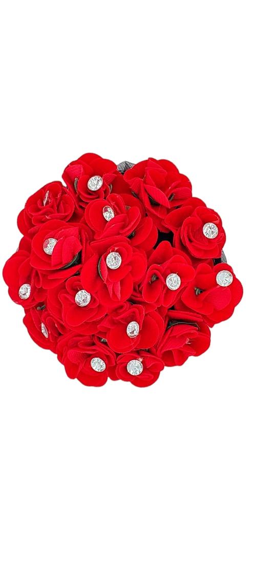 Buy DIAN Red Full Bun Juda Maker Flower Gajra Hair Accessories