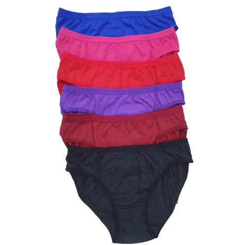 Cutons Women's Cotton Mid Waist Comfort Panty Bikini/ Hipster Innerwear Soft Stretchable Panties Combo Set (Pack of 6)