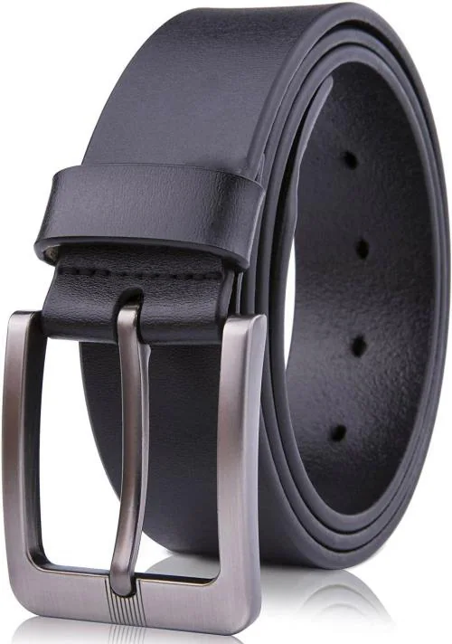Elite Crafts Men Black Genuine Leather Belt - 44 l Belt For Men & Boys l Formal Belts l Stylish l Latest Design l Fashion Accessories