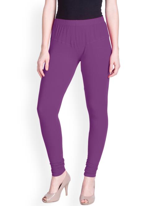 LYRA Rose Wine Superior staple cotton Churidar Leggings.Look like new even after repeated washing,Suitably designed to mould any body shape perfectly.