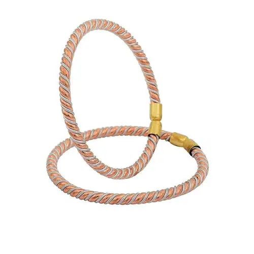 Morir Mixed Metal Ashtdhatu Free Size Adjustable Bangle Bracelet Kada Nazariya for Unisex Babies Set of 2 (1 Pair) Borns (0-2yrs)