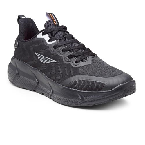 Red Tape Men Black Walking Shoes