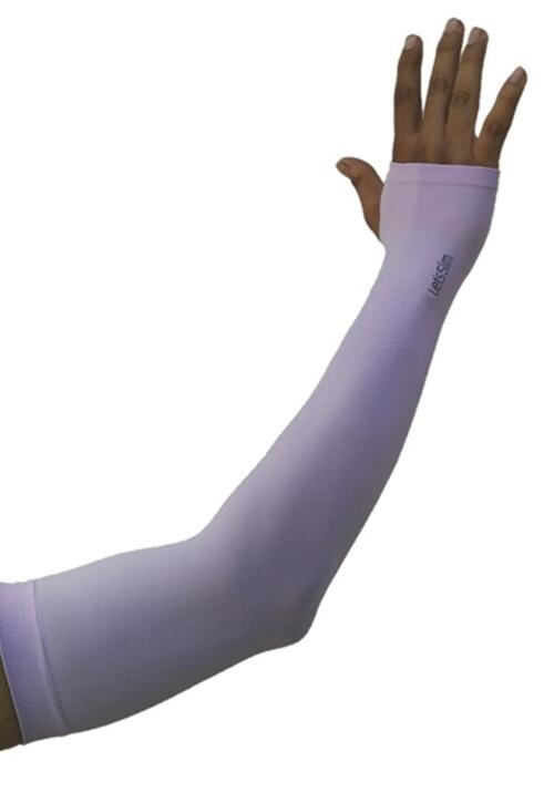Cotson Women Fingerless Purple Skinny Fit Strechble Long full Arm Sleeves/Gloves For Bikers Protects from Sun And Cold (Best in Quality)