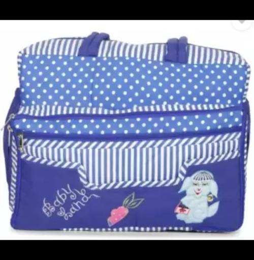 PURSEO Diaper Bag Cotton Baby Bag for Mother Diaper Bag (Blue)