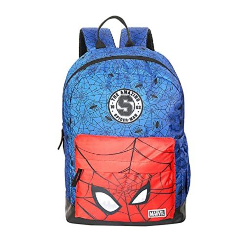 Comiclyfe Marvel Blue and Red Faux Leather Spider Man Backpack - 22 L
