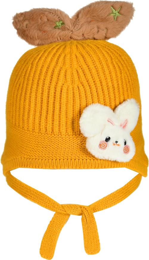 Shop Frenzy Boys And Girls Yellow Woven Wool Blend Kids Cap