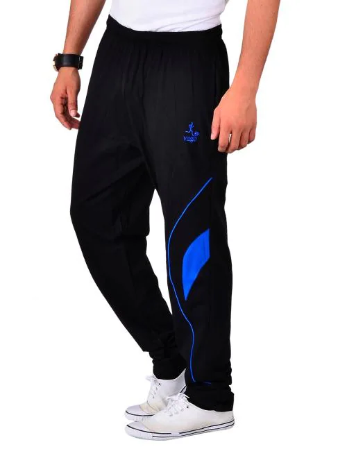 Vego Men Black Cotton Track Pant
