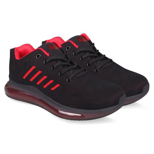 Unistar Men'S Black Walking, Running, Gym Sports Shoes