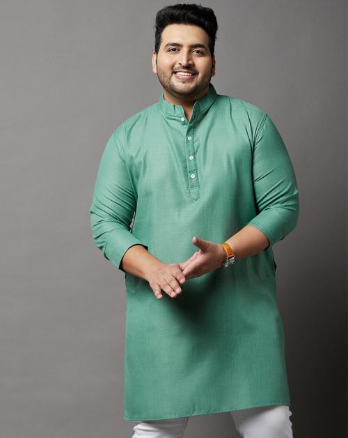Bigbanana Men Plus Size Ullas Solid Kurta