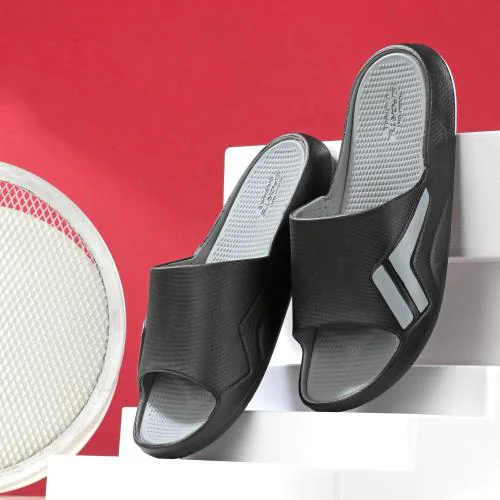 Buy BIRDE Stylish Comfortable Grey Black Slides For Men's Online at ...