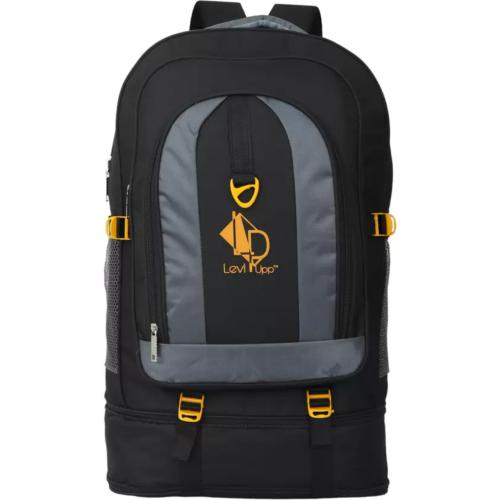 Levlupp travel bag for men tourist bag for travel backpack for hiking trekking Bag Rucksack - 50 L (Black, Grey)