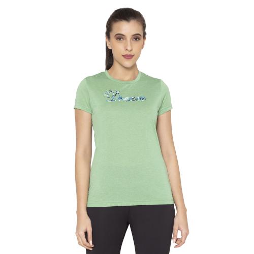 Bodyactive Women Round neck Half Sleeve Dry Fit T-shirt in Light Grey colour - 1pcs - TS80-LTGRE