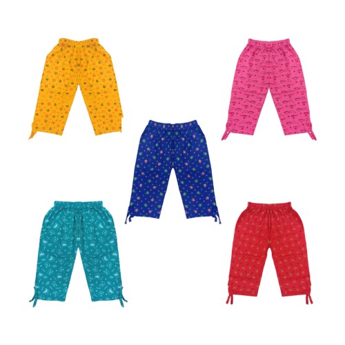 NM NARROW MARGIN Capri For Girls Casual Printed Cotton 5 PES (MULTICOLOR 2 )