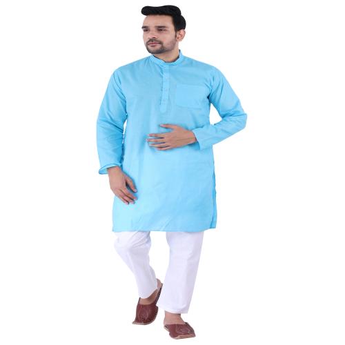 HUZUR Mens Cotton Kurta Pajama Set
