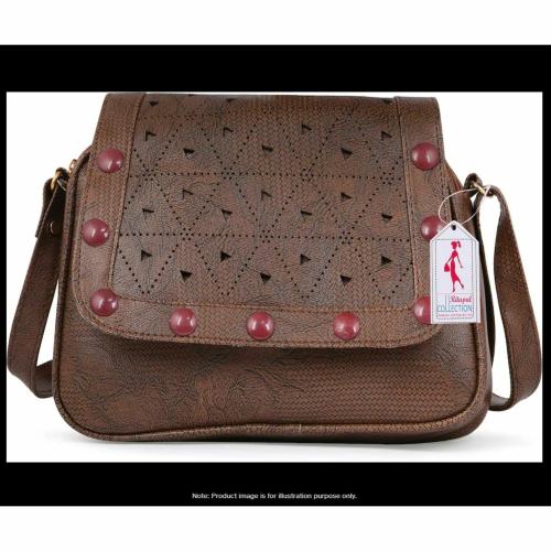 Ritupal Collection Women Brown Synthetic Leather Sling Bag
