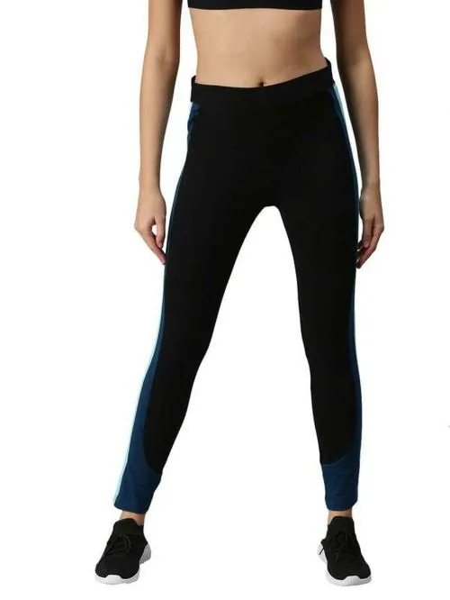 De Moza Womens Black Solid Cotton Skinny Leggings L JioMart