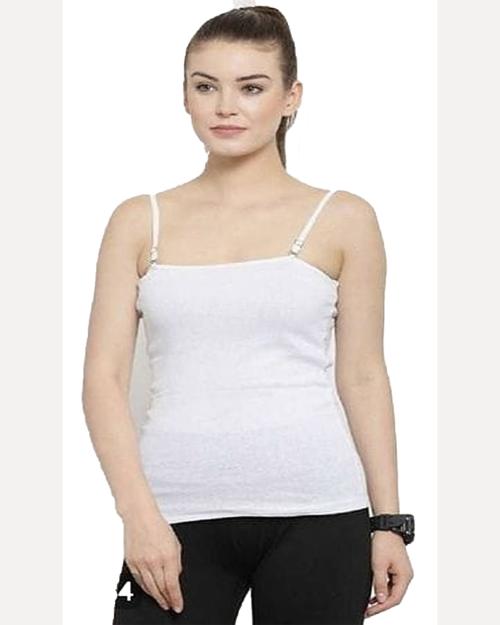 Snappy Dresser's Cotton Slips / Snaghetti for girls in White.