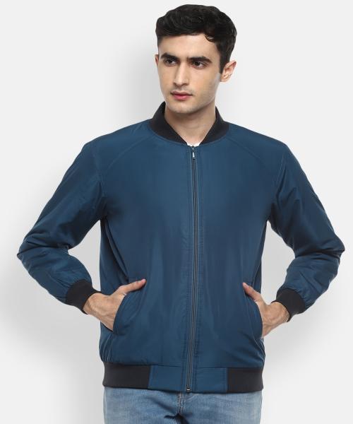 Red Chief Blue Full Sleeve Solid Regular Fit Acrylic Wool Casual Jacket for Men (8310135 002_XL)