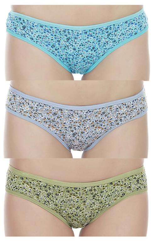 POP TRENDZ Women Hipster Cotton Multicolor Panty (Pack of 3)