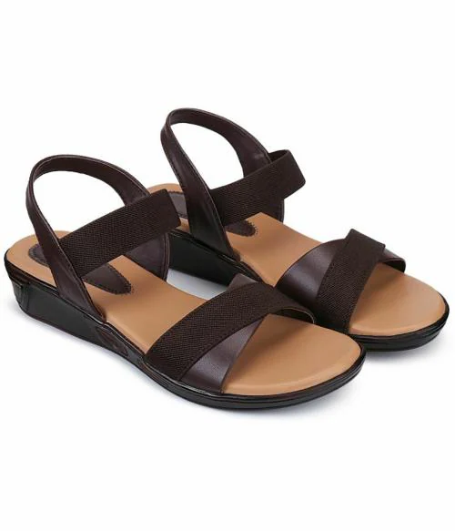 Kapichino Brown Heel Sandals for Women