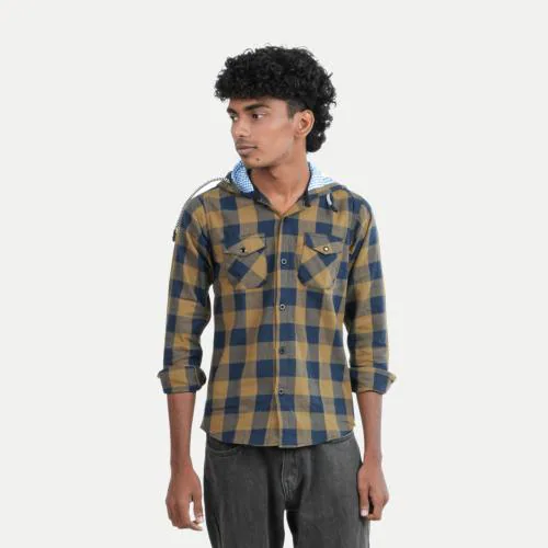 Rad Prix Boys Taupe Checked shirts
