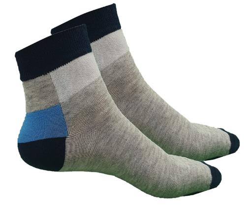 B & B BUTTONS & BOWS Unisex Grey Ankle-length Socks Cotton Socks , Pack of 1