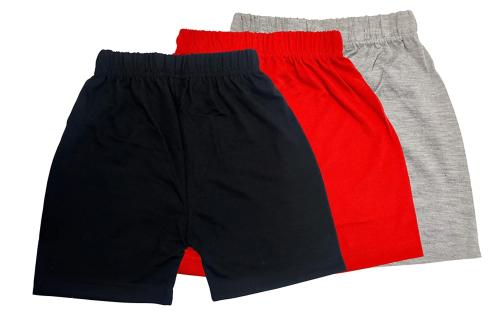 SurfBae Boys And Girls Multicolor Pure Cotton Casual Shorts - 2 To 3 Y (Pack Of 3)