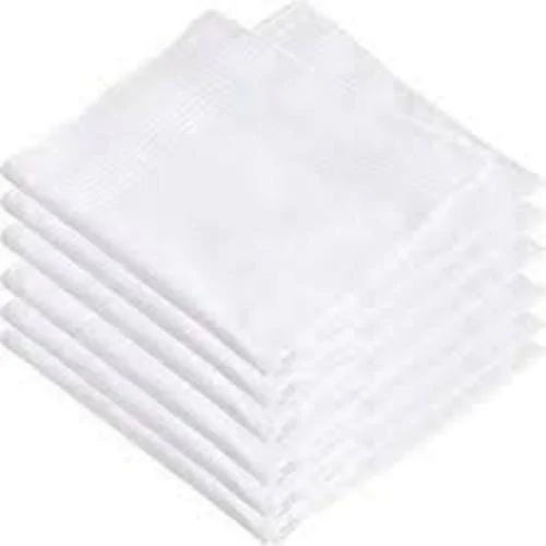 Akin 100% Cotton Premium Collection Handkerchiefs Hankey For Men - Pack of 6 - White XXL King Size.