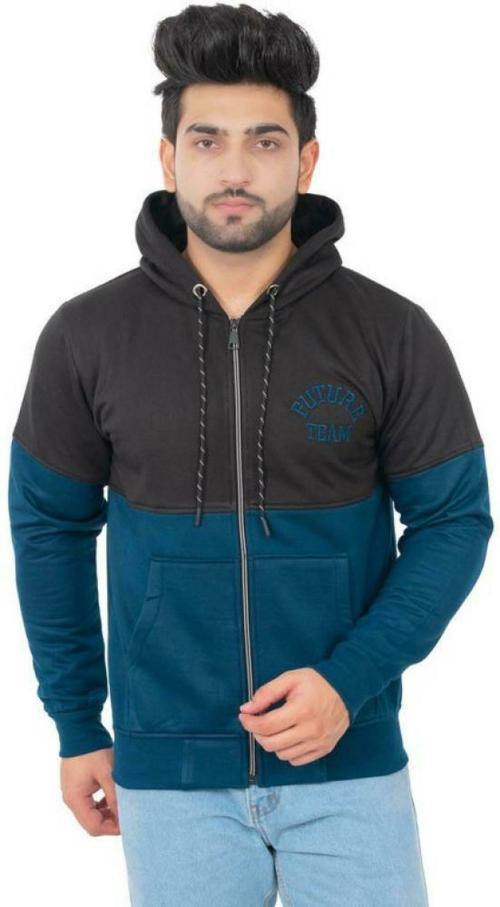 Loglo Men Multicolor Color Block Polyester Sweatshirt - XXL