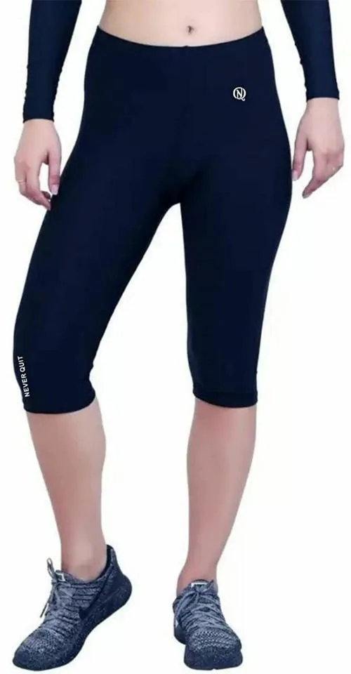 Buy Never Quit Women's Solid Activewear Compression Capri Online at Best  Prices in India - JioMart.