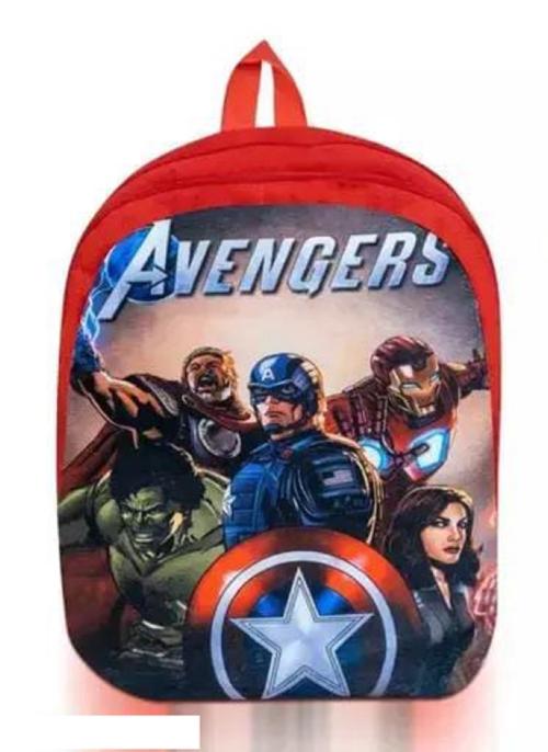 Heaven Decor Avenger3D Velvet Soft Plus Kids School Bag Nursury class to 5 ( Size - 14 inch )