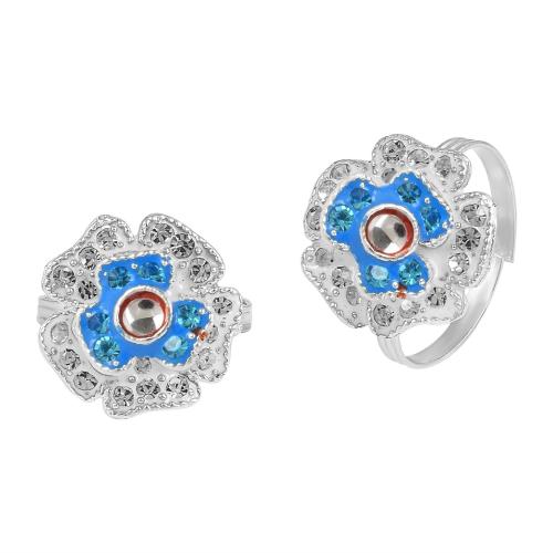 ADMIER Gold Plated Brass Marquise Shape Design Handmade Raswara Chilai Jali Work Traditional Fashion Ring For Girls Women.