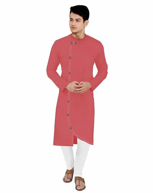 Trustous Present Men's Cotton Kurta With Pyjama.